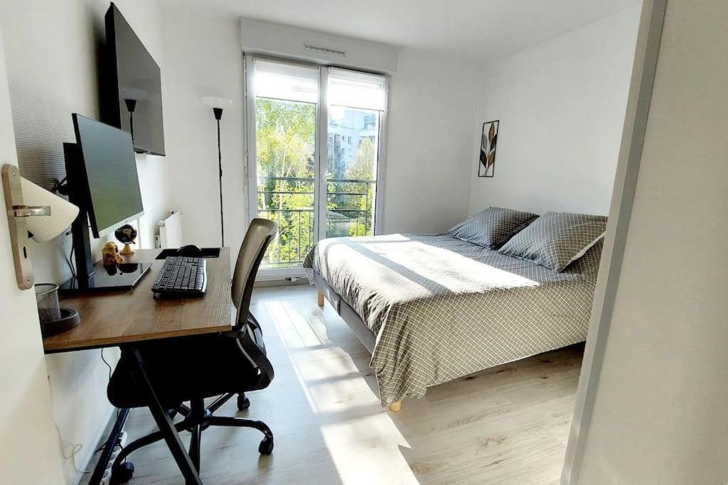 Cosy Home 2, 2 Chambres, 6 Personnes, 3 Min Gare, Parking Cergy Kültér fotó